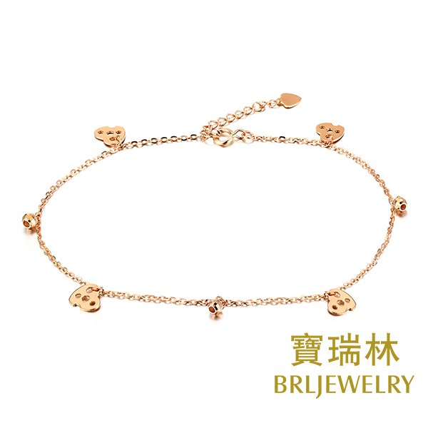 18K金脚链